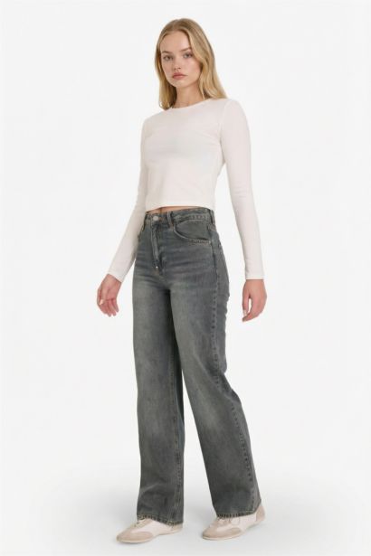 Jean 90's large taille haute