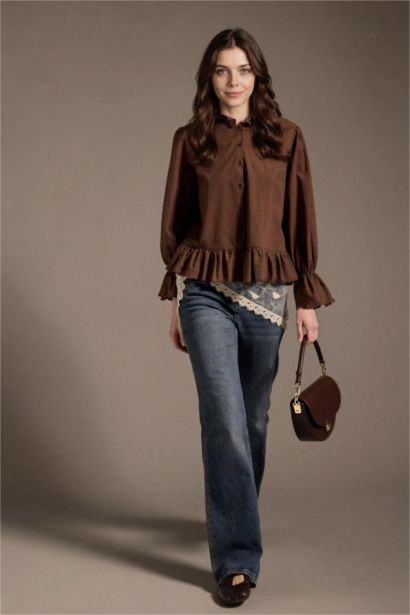 بنطرون جينز بخصر منخفض