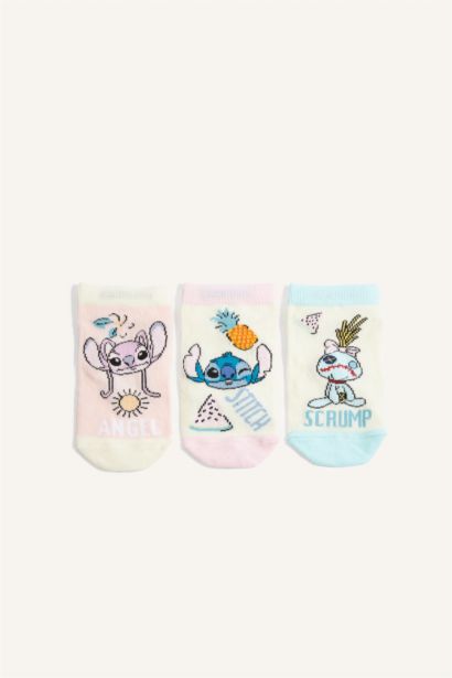 Girl Lilo & Stitch Licensed 3 piece Short Socks