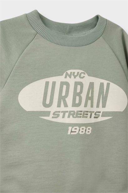 Baby Boy Printed Sweatshirt Sweatpants 2 Piece Set