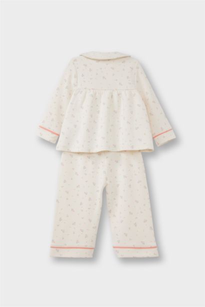 2 piece Regular Fit Flower Knitted Pyjamas