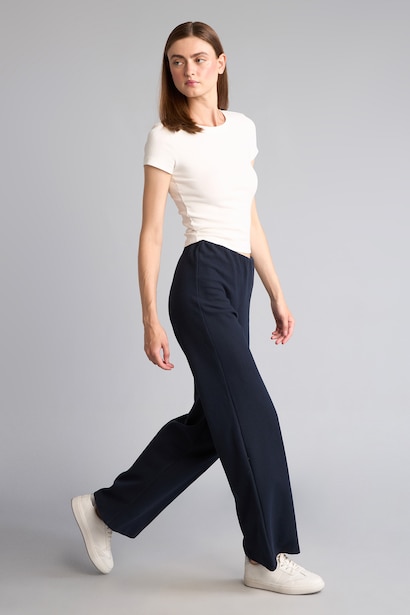 Straight Fit Geniş Paça Pantolon