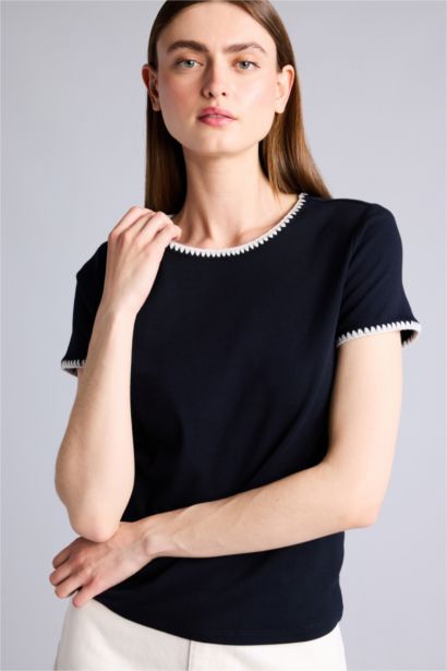 Slim Fit Ribana Short Sleeve T-Shirt