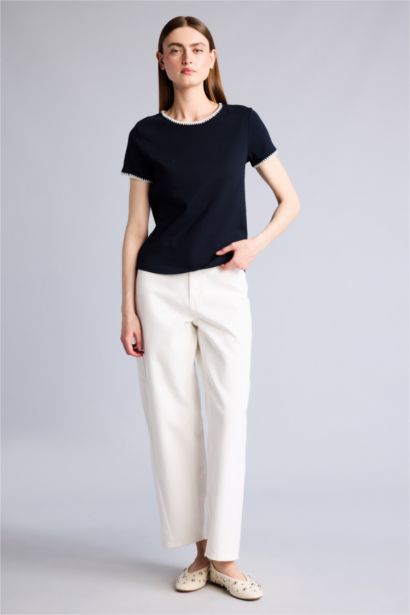 Slim Fit Ribana Short Sleeve T-Shirt