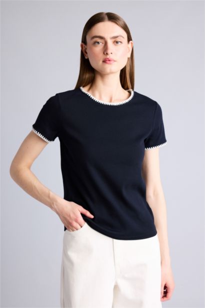 Slim Fit Ribana Short Sleeve T-Shirt