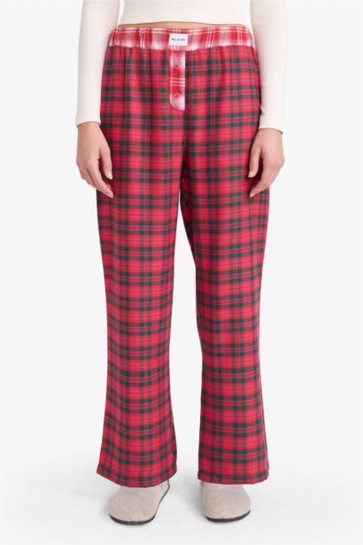 Regular Fit Flannel Plaid Pajama Pants