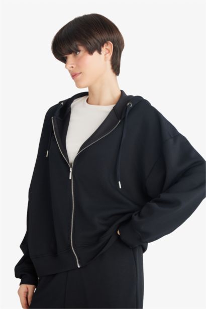 Relax Fit Hooded Modal Hooded Sweatshirt