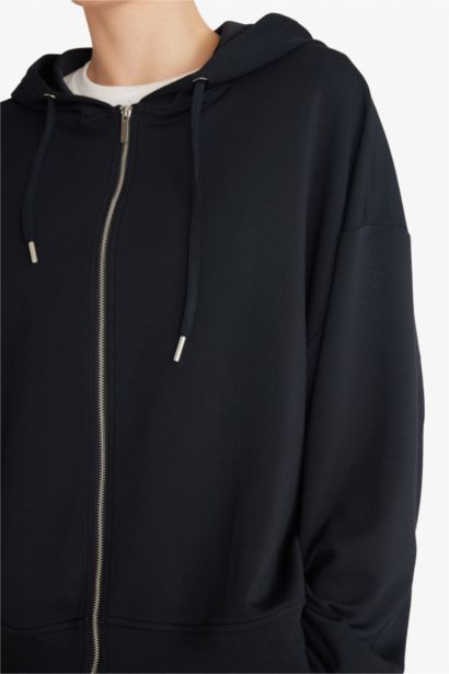 Relax Fit Hooded Modal Hooded Sweatshirt