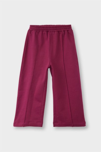 بنطلون قماش رقيق وايد ليج