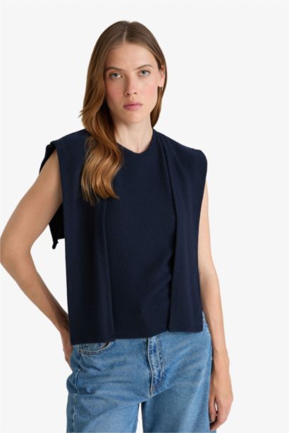 Top sans manches à col rond Coupe slim