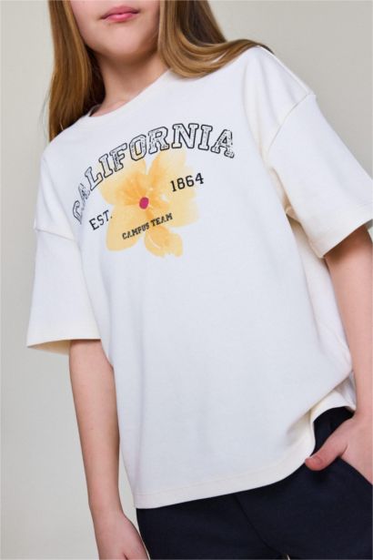 Girl Oversize Floral T-Shirt Girl