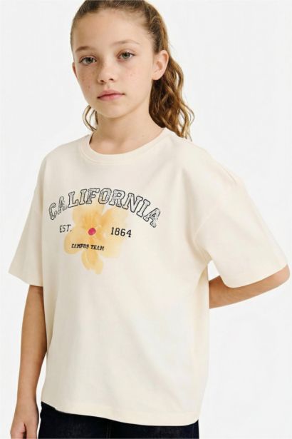 Girl Oversize Floral T-Shirt Girl