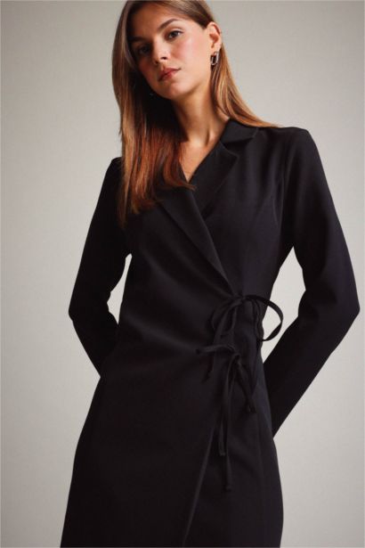 Krep Kısa Boy Elbise