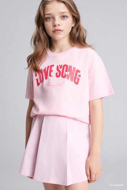 Girl Oversize Printed T-Shirt