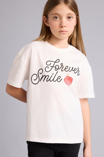 Girl Oversize Printed Short Sleeve T-Shirt