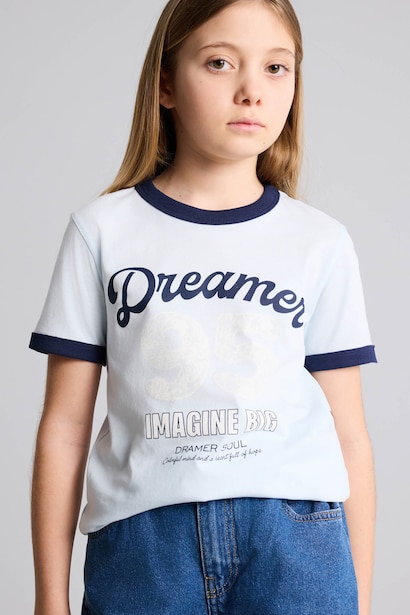Girl Regular Fit Printed Short Sleeve T-Shirt