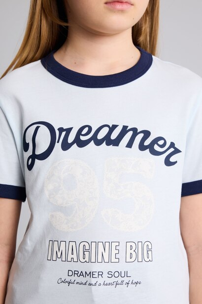 Girl Regular Fit Printed Short Sleeve T-Shirt
