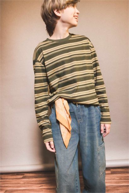 Boy Crew Neck Striped T-Shirt