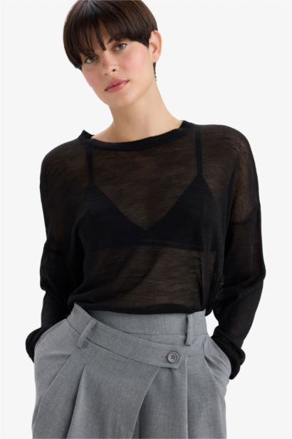 Relax Fit Crew Neck Knitwear Pullover