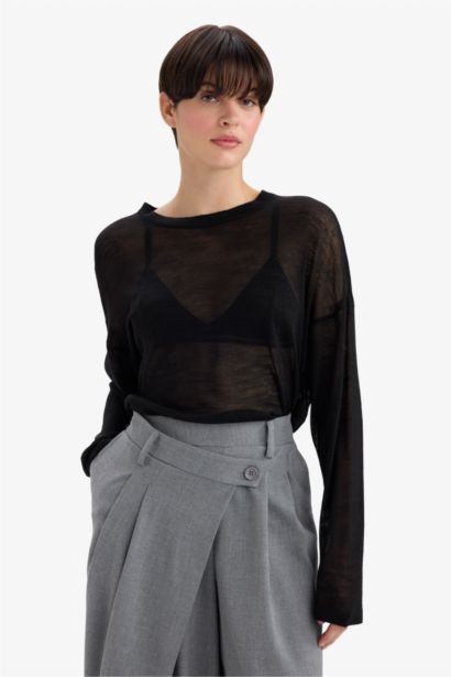 Relax Fit Crew Neck Knitwear Pullover