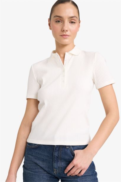 Футболка поло кашкорсе Slim Fit с коротким рукавом