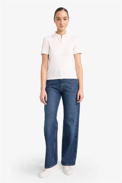 Футболка поло кашкорсе Slim Fit с коротким рукавом