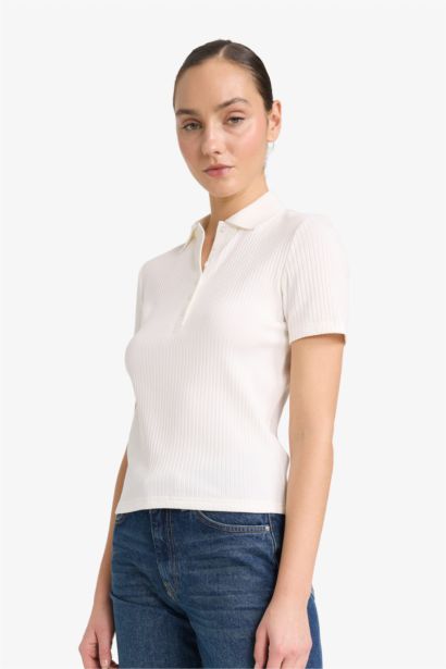 Футболка поло кашкорсе Slim Fit с коротким рукавом