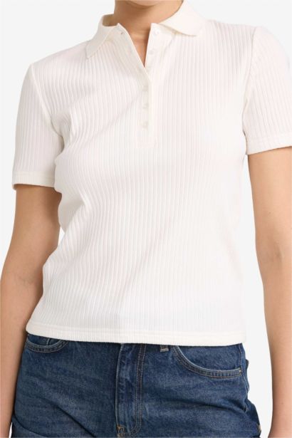 Футболка поло кашкорсе Slim Fit с коротким рукавом