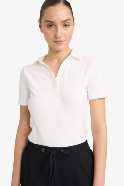 Футболка поло кашкорсе Slim Fit с коротким рукавом