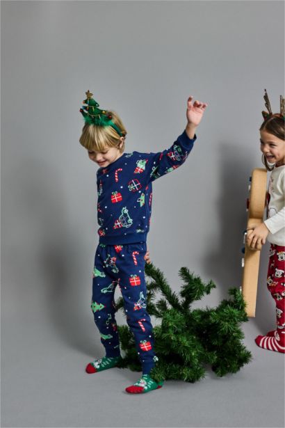 Baby Boy Christmas Printed Thin Fabric 2 Piece Set