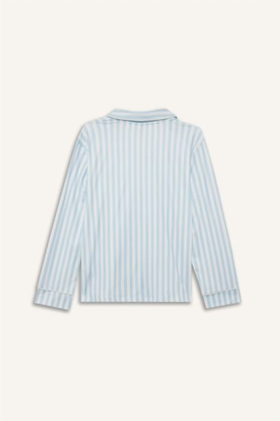 بلوزة بيجاما قصة عادية وكم طويل