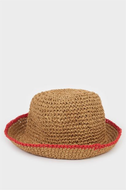 Chapeau de paille à motif Crabe pour femme