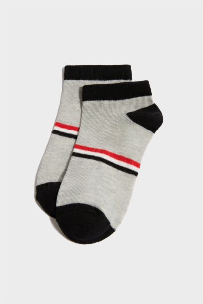 Baskılı 5'li Pamuklu Patik Çorap Erkek Çocuk