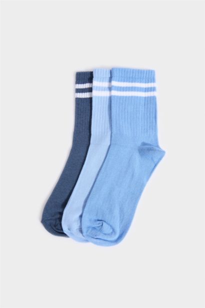 3'lü Pamuklu Uzun Çorap Erkek Çocuk
