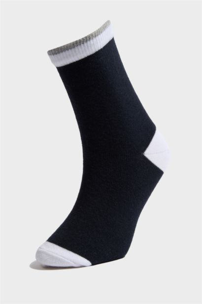 Çizgili 5'li Pamuklu Uzun Çorap Erkek Çocuk