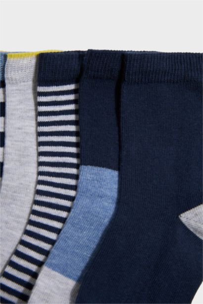Baskılı 7'li Pamuklu Uzun Çorap Erkek Çocuk