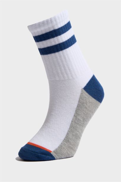 Baskılı 5'li Pamuklu Uzun Çorap Erkek Çocuk