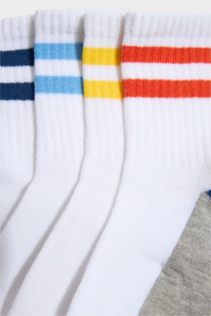 Baskılı 5'li Pamuklu Uzun Çorap Erkek Çocuk