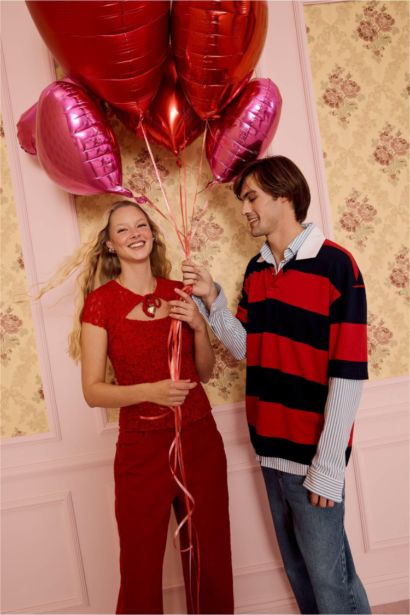 Loose Fit Short Sleeve Polo T-shirt