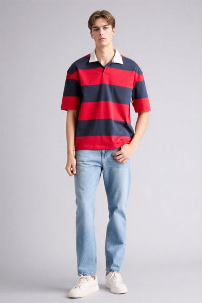 Loose Fıt Polo Yaka Kısa Kollu Polo Tişört