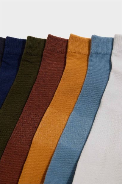 Erkek 7'li Pamuklu Patik Çorap