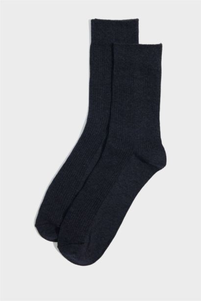 Erkek 5'li Pamuklu Uzun Çorap