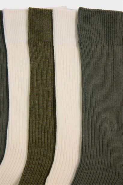 Erkek 5'li Pamuklu Uzun Çorap