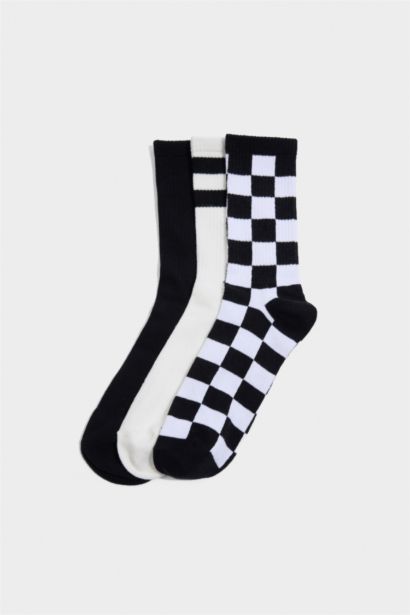 Erkek 3'lü Pamuklu Uzun Çorap