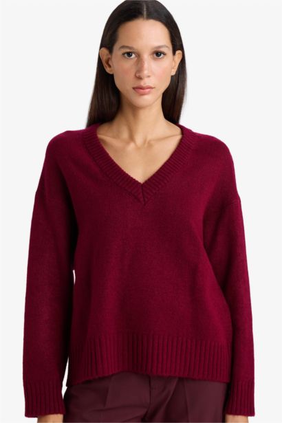 Oversize Fit V-Neck Pullover