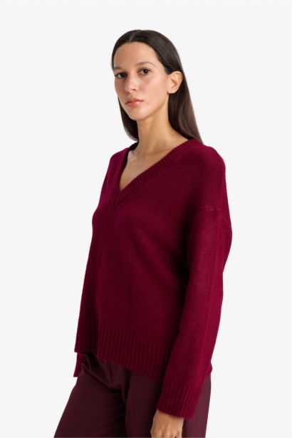 Oversize Fit V-Neck Pullover