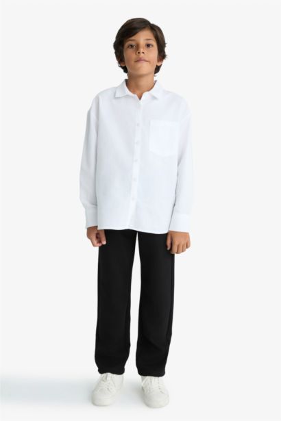 Boy Regular Fit Elastic Waist Standard Leg Trousers