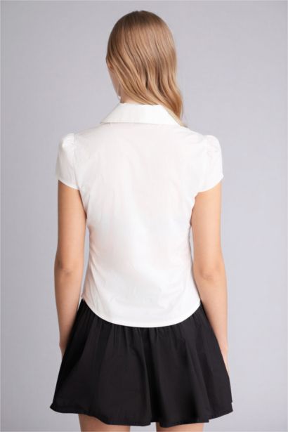 Рубашка с коротким рукавом приталенного кроя dobby для женщин Coool