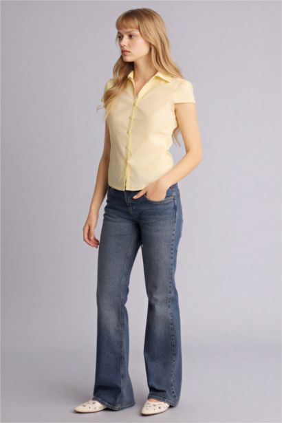 Рубашка с коротким рукавом приталенного кроя dobby для женщин Coool