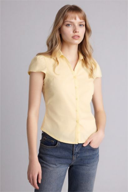 Рубашка с коротким рукавом приталенного кроя dobby для женщин Coool